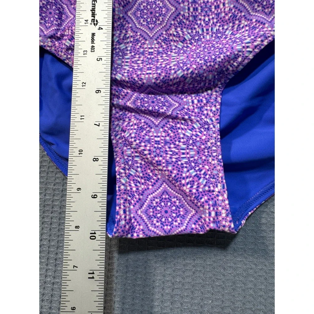 Coolibar Swim Bottom Womens XS Purple Mosaic UPF 50+ 03301-596-51